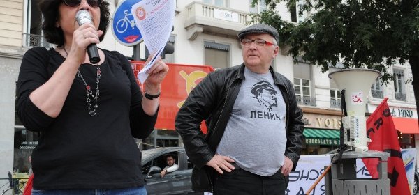 9 Mai 2015, veilleur de pierre (Lyon Bellecour). Marie-Christine Burricand (<span class="caps">PCF</span>)